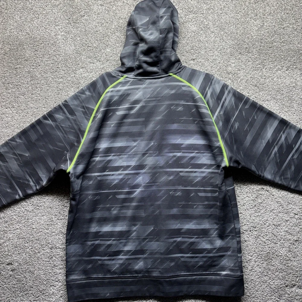 Under Armour US Army Hoodie Mens  XL Gray Camo Striped Loose Fit Pocket‎ *RARE*